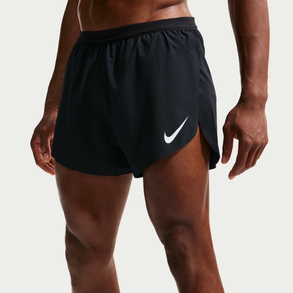 Nike Men's Black Running Shorts with Swoosh